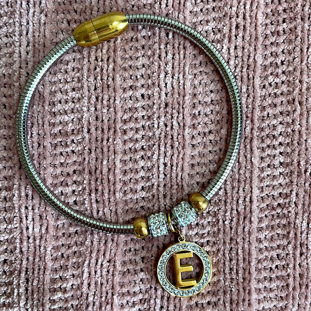 Monogram Letter ‘E’ Bracelet NWOT